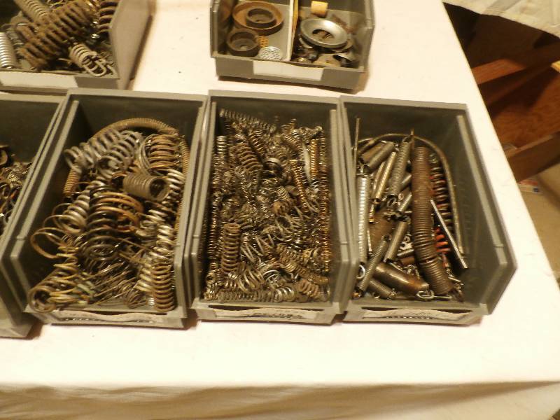 lot 28 image: Metal Box With Misc Springs & Bolts