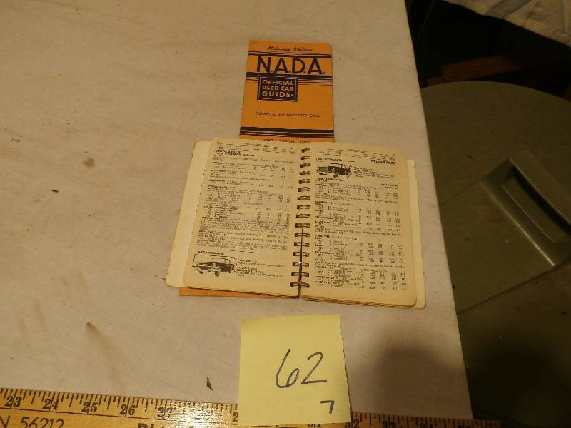 lot 62 image: 3-NADA Used Car Guides August, September & October 1962