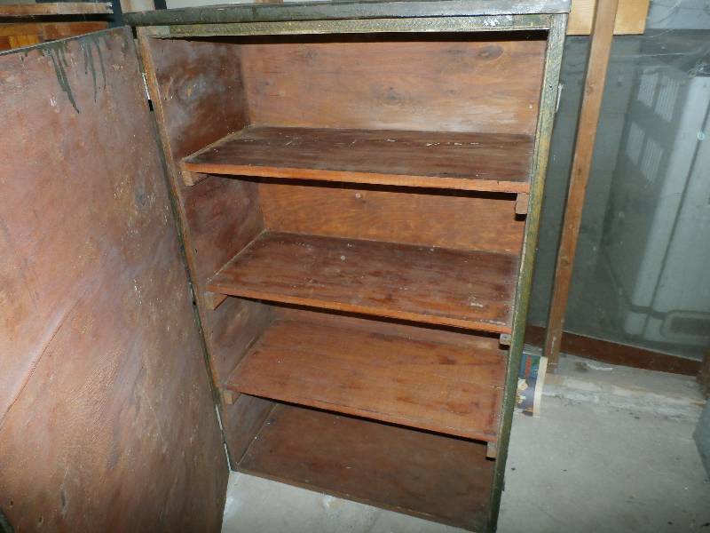 lot 85 image: Wooden Shop Cabinet With Door