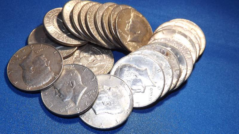 Silver Kennedy Half Dollars, 40% Silver
