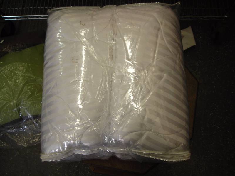 Queen Size Comforter White Stripe