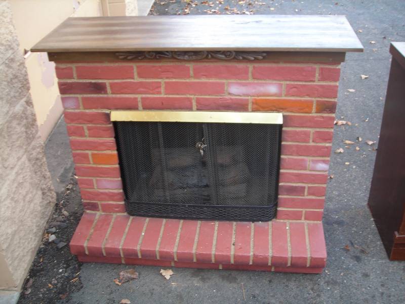 Electric Fire Place With Fan (Needs Cord Or Plug-In Replaced)