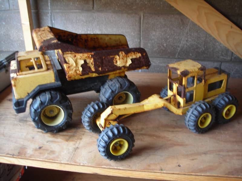 Steel Tonka Truck & Roar Grader