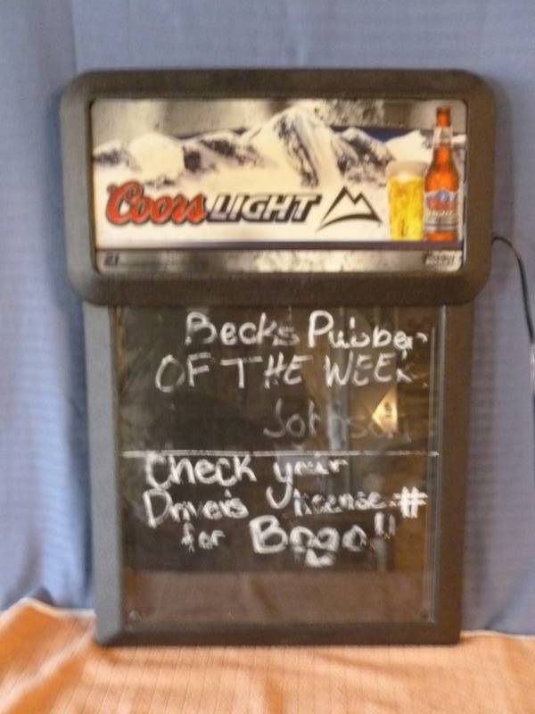 lot 10 image: Coors Light Display Board