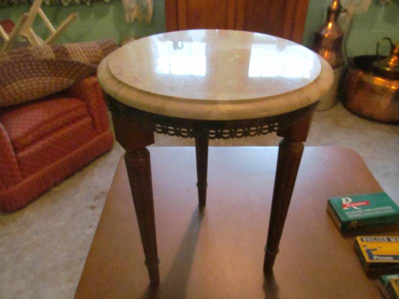 Marble Top End Table