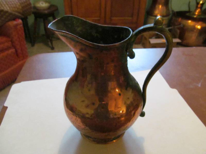 Vintage Copper Water Pitcher