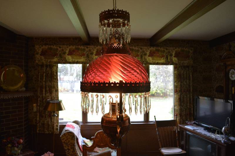 Cranberry Glass Chandelier