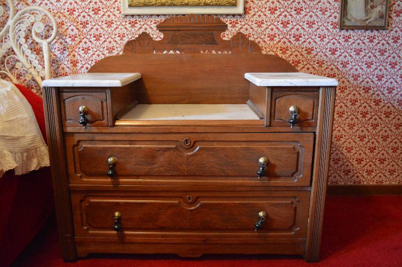 Vintage Small Marble Topped Dresser