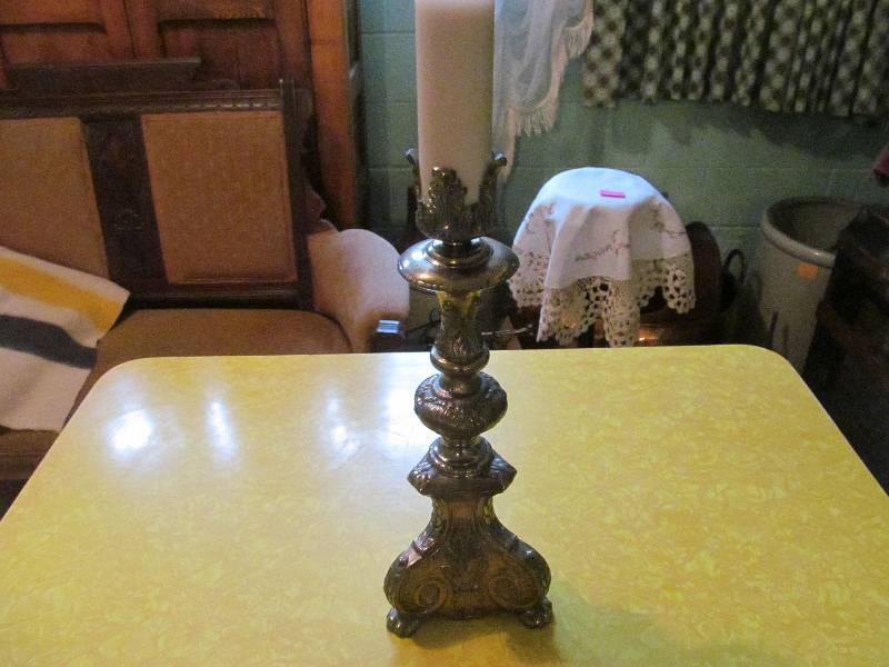 Large Brass Candle Holder