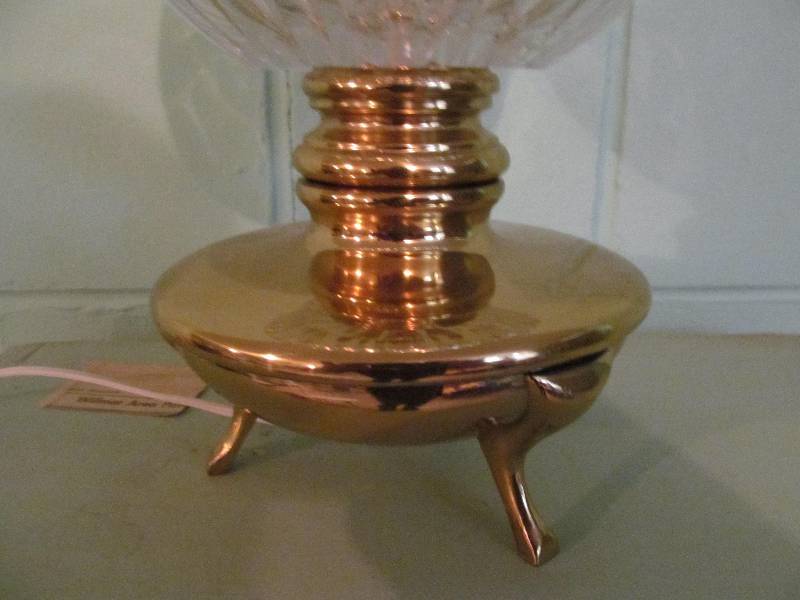 Brass Cut Glass Lamp