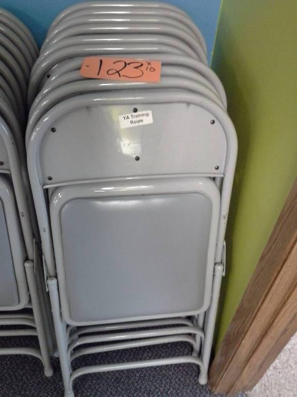 (10) Metal Folding Chairs with Padded Seat