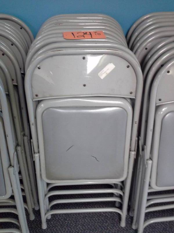 (10) Metal Folding Chairs with Padded Seat