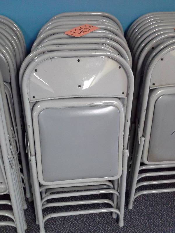 (10) Metal Folding Chairs with Padded Seat