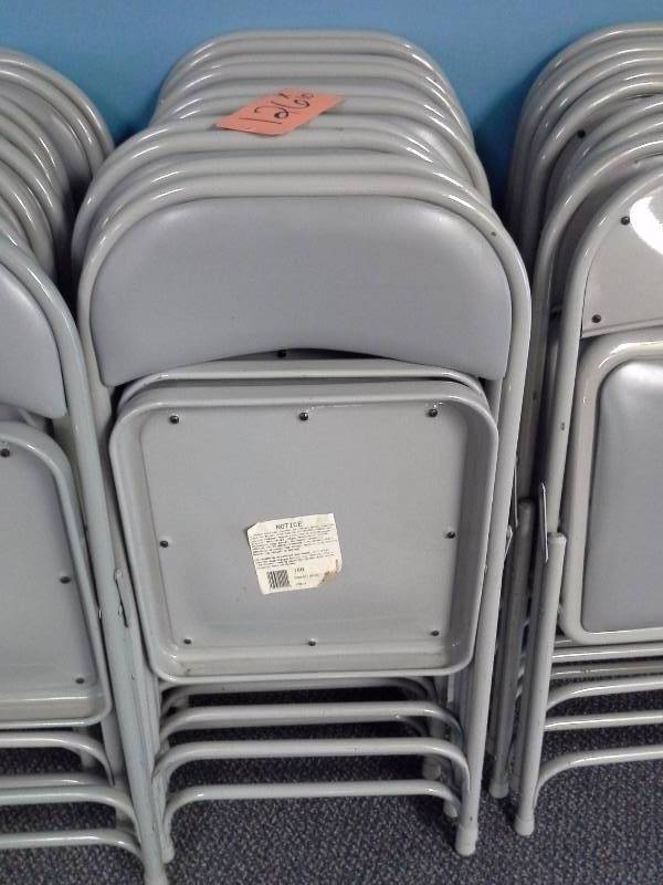 (10) Metal Folding Chairs with Padded Seat