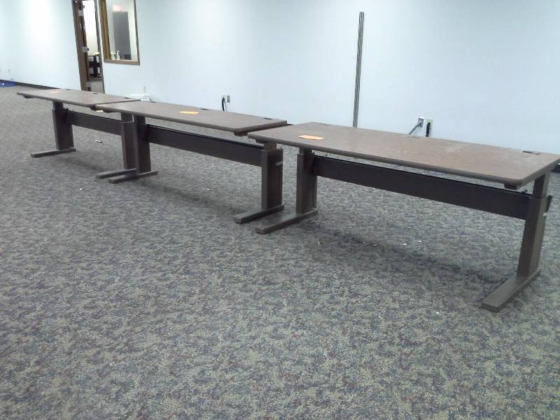 (3) Adjustable Height Tables