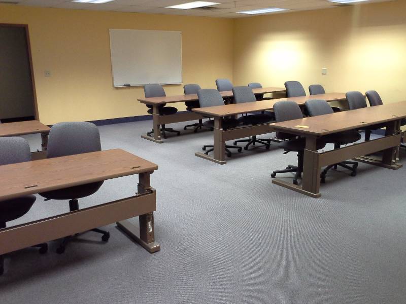 Classroom of Tables and Chairs