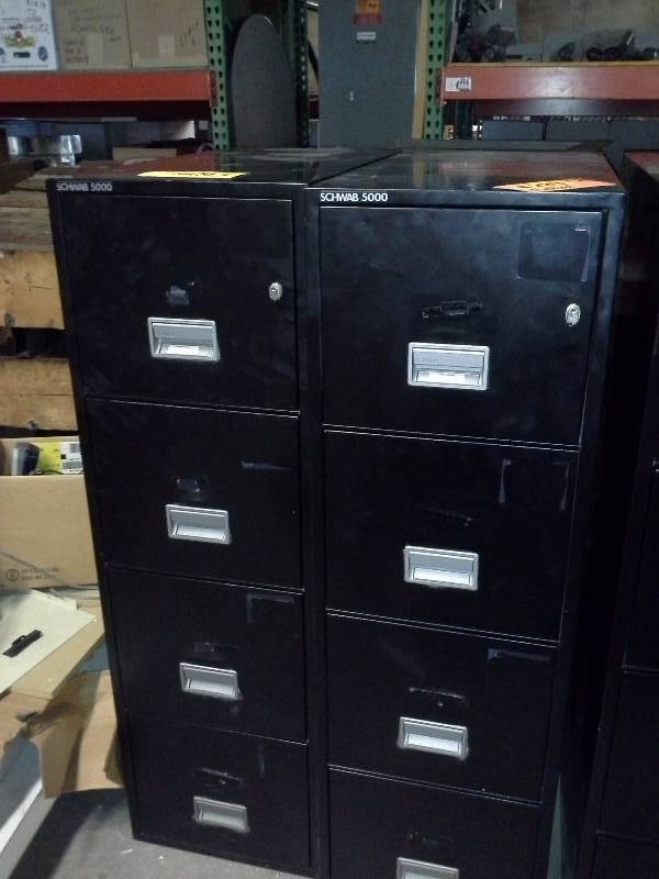 (2) Schwab 5000 Fireproof File Cabinets