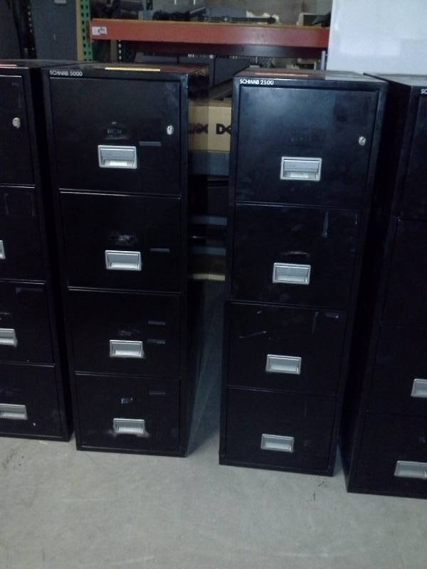 (2) Schwab 5000 Fireproof File Cabinets