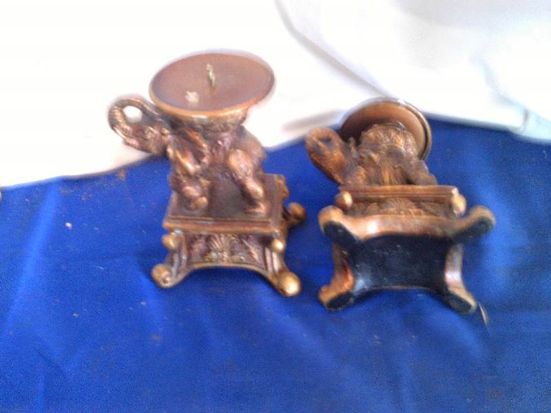 vintage elephant candle holders
