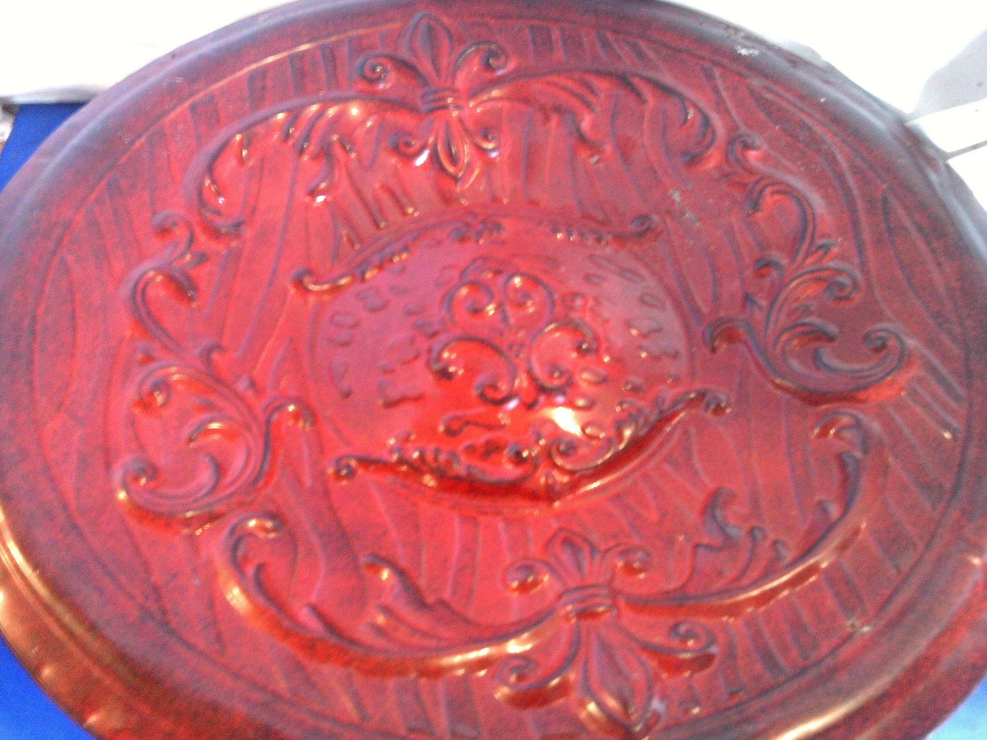 vintage metal plate