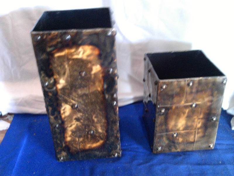 2 metal boxes