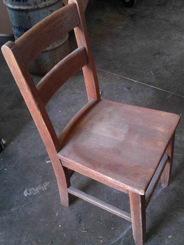 vintage wooden childs chair