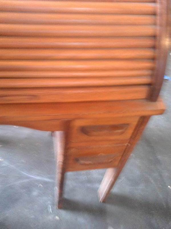 vintage wooden childs roll top desk