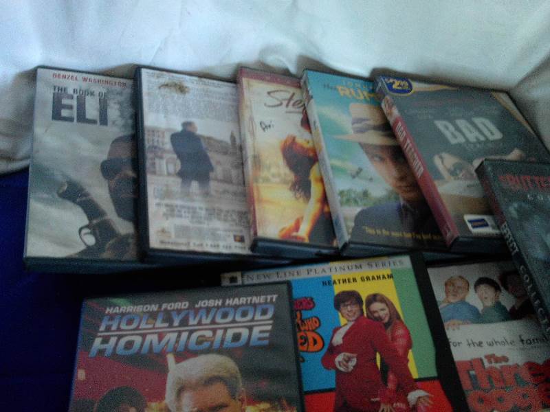 box of movie dvds