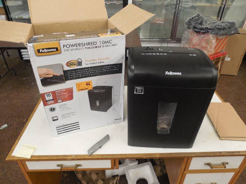 lot 45 image: Fellowes 10MC Powershred 10-Sheet Micro-Cut Shredder
