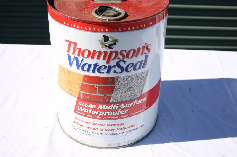 Almost full can of Thompsons waterproofer