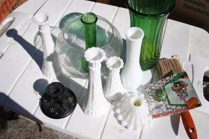 Bud Vases and miscellaneous household