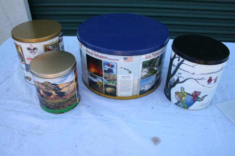 Commemorative Boyscout popcorn tins