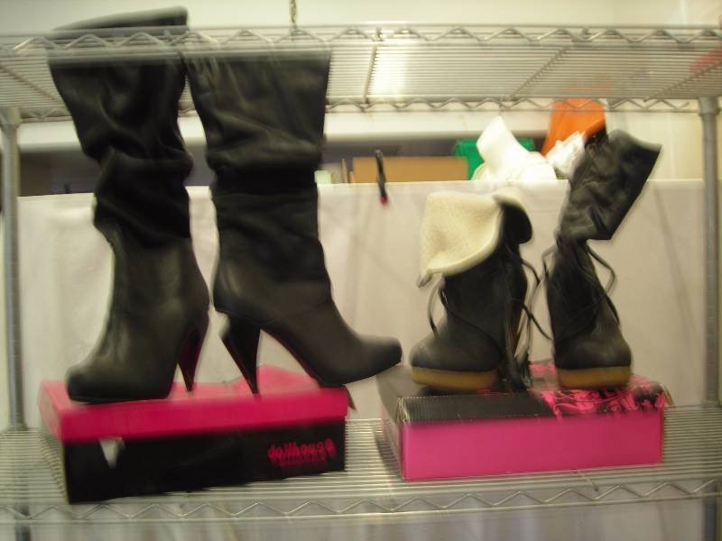 2 Pair High Heel Boots Size 10