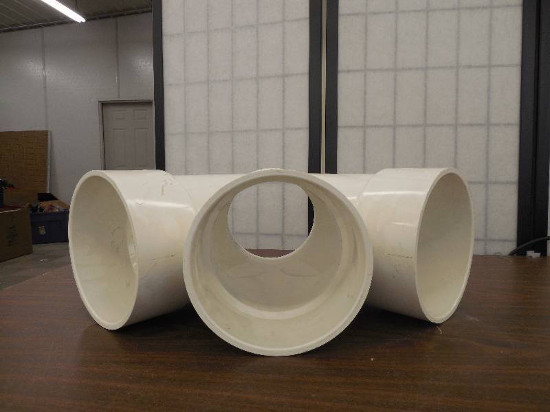 lot 31 image: (3) 7 INCH DOUBLE Y PIPE FITTINGS
