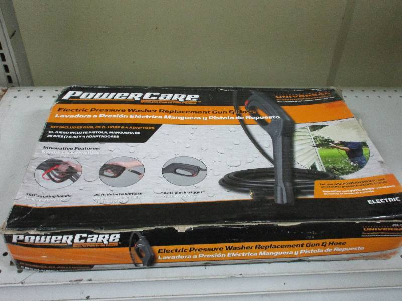 Pressure washer gun and hose