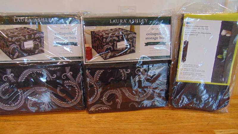 Laura Ashley Collapisible Storage Boxes abd Hanging Shoe Organizer