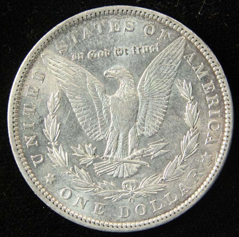 1897 O MORGAN SILVER DOLLAR AU - BORDERLINE UNC
