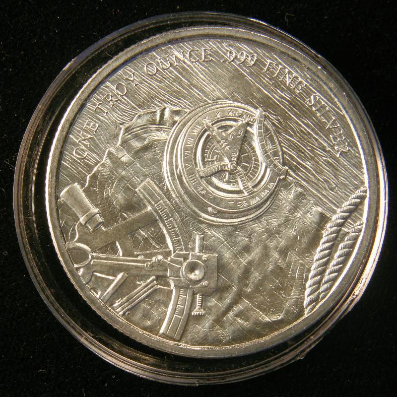 1 TROY Oz. .999 FINE SILVER ROUND PROSPECTOR IN AIRTITE CAPSULE