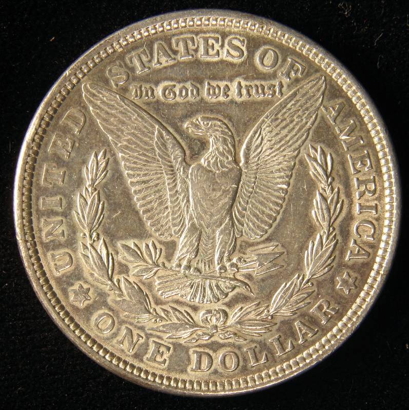 1921 MORGAN SILVER DOLLAR AU DETAILS CLEANED