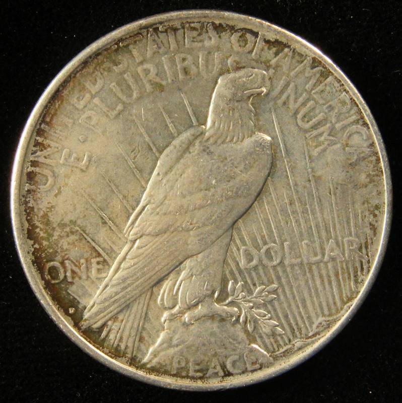 1923 D PEACE SILVER DOLLAR XF CLEANED