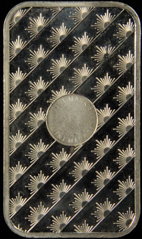 1 TROY OZ. .999 FINE SILVER SUNSHINE BAR