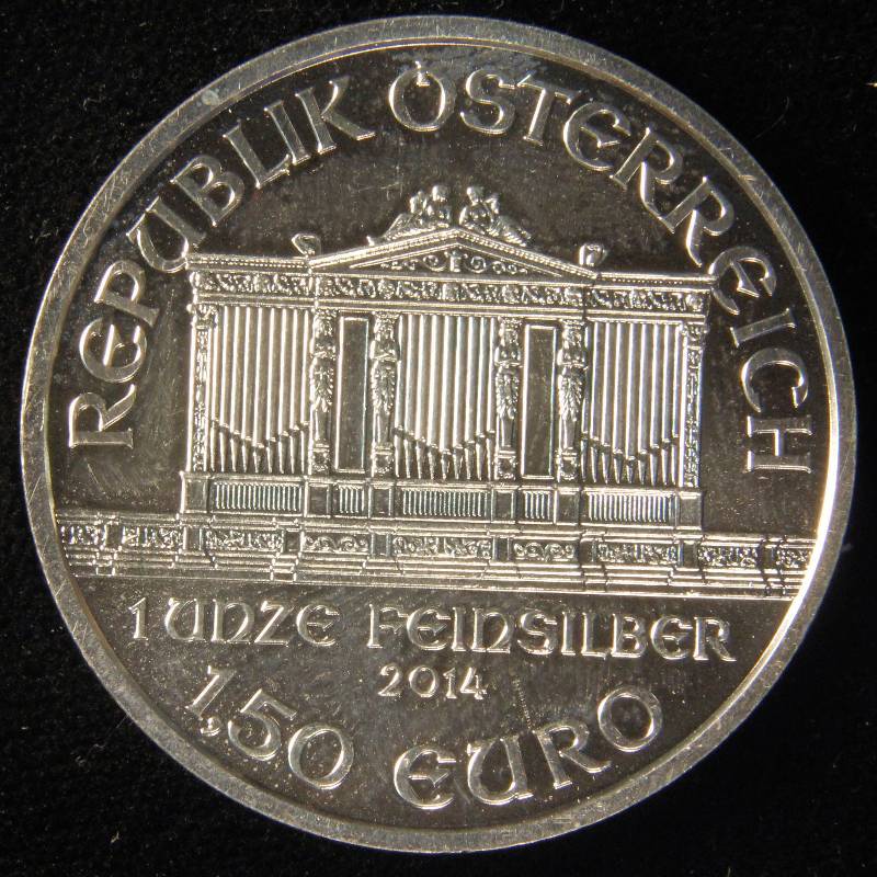 2014 AUSTRIA PHILHARMONIC 1 TROY Oz. .999 FINE SILVER
