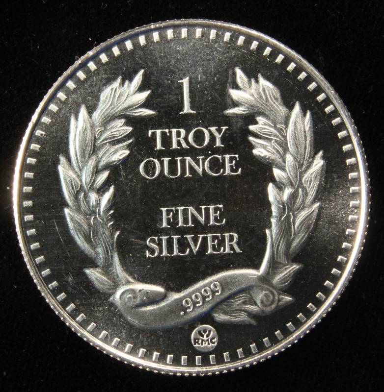 1 TROY Oz. .9999 FINE SILVER INDIAN ROUND