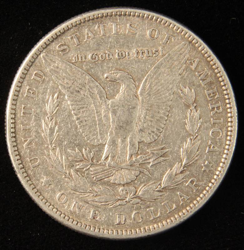 1885 MORGAN SILVER DOLLAR VF CLEANED