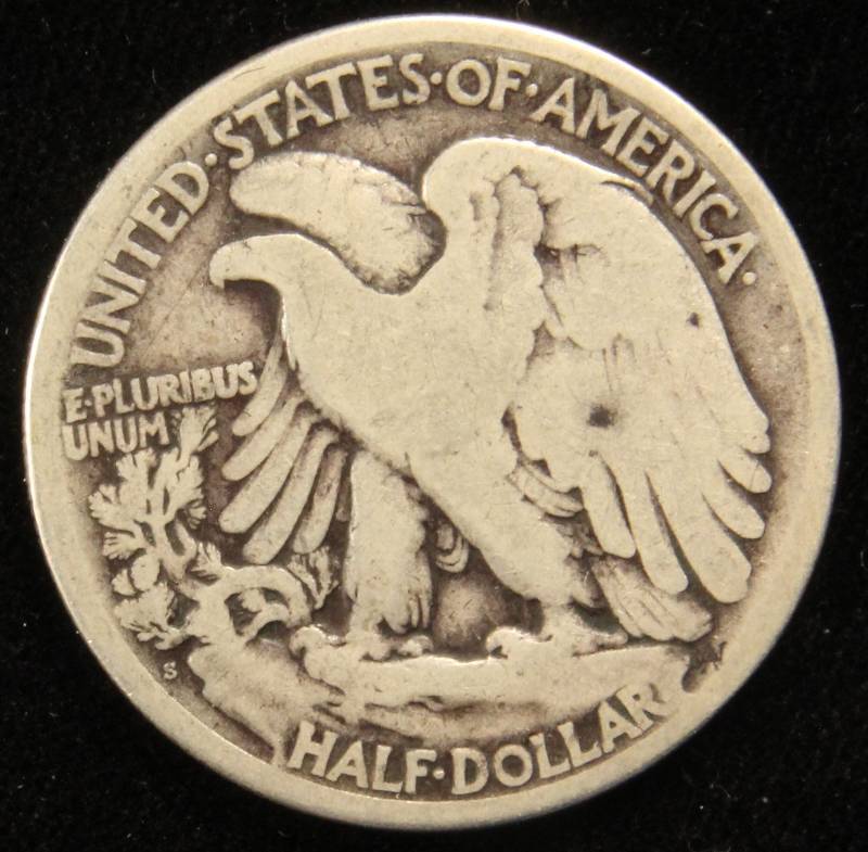 1918 S WALKING LIBERTY SILVER HALF DOLLAR