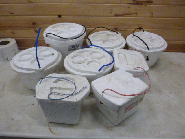 8 Styrofoam Minnow Buckets