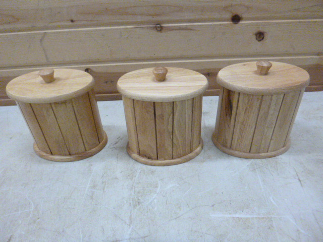3 Wood Canisters