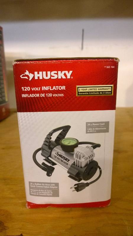 Husky 120 Volt Inflator Retails New at $29.98