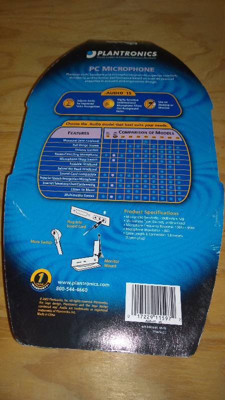 Plantronics Audio 15 PC Microphone