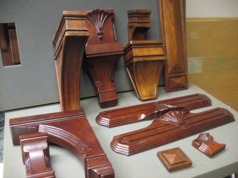 Wood Corbels and Carved appliques in Brown